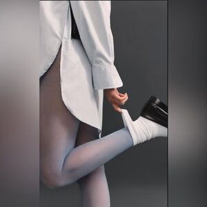Anthropologie | Solid-Color Sheer Tights Sky Various Sizes Available